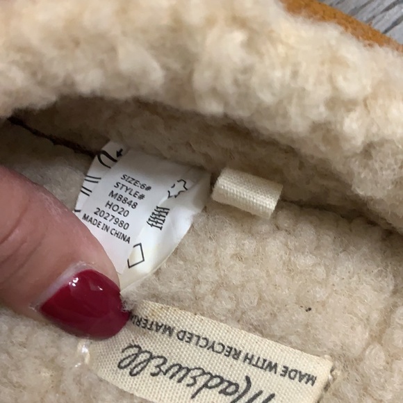 Madewell suede scuff size 6 slipper lined with soft sherpa inside - Picture 12 of 13